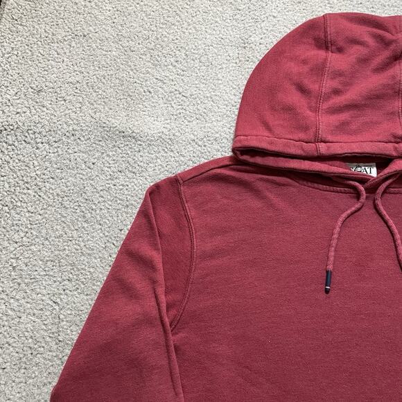 Goat USA Hoodie Mens Medium Red Sweatshirt Pullover Embroidered Pocket - Picture 9 of 13